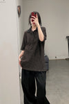 Aviva Jifei Xue oversized short-sleeved POLO shirt SS23-OSSP-Stp